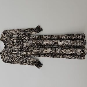 Rails CeCe Sandstone button-front midi dress animal print size small‎